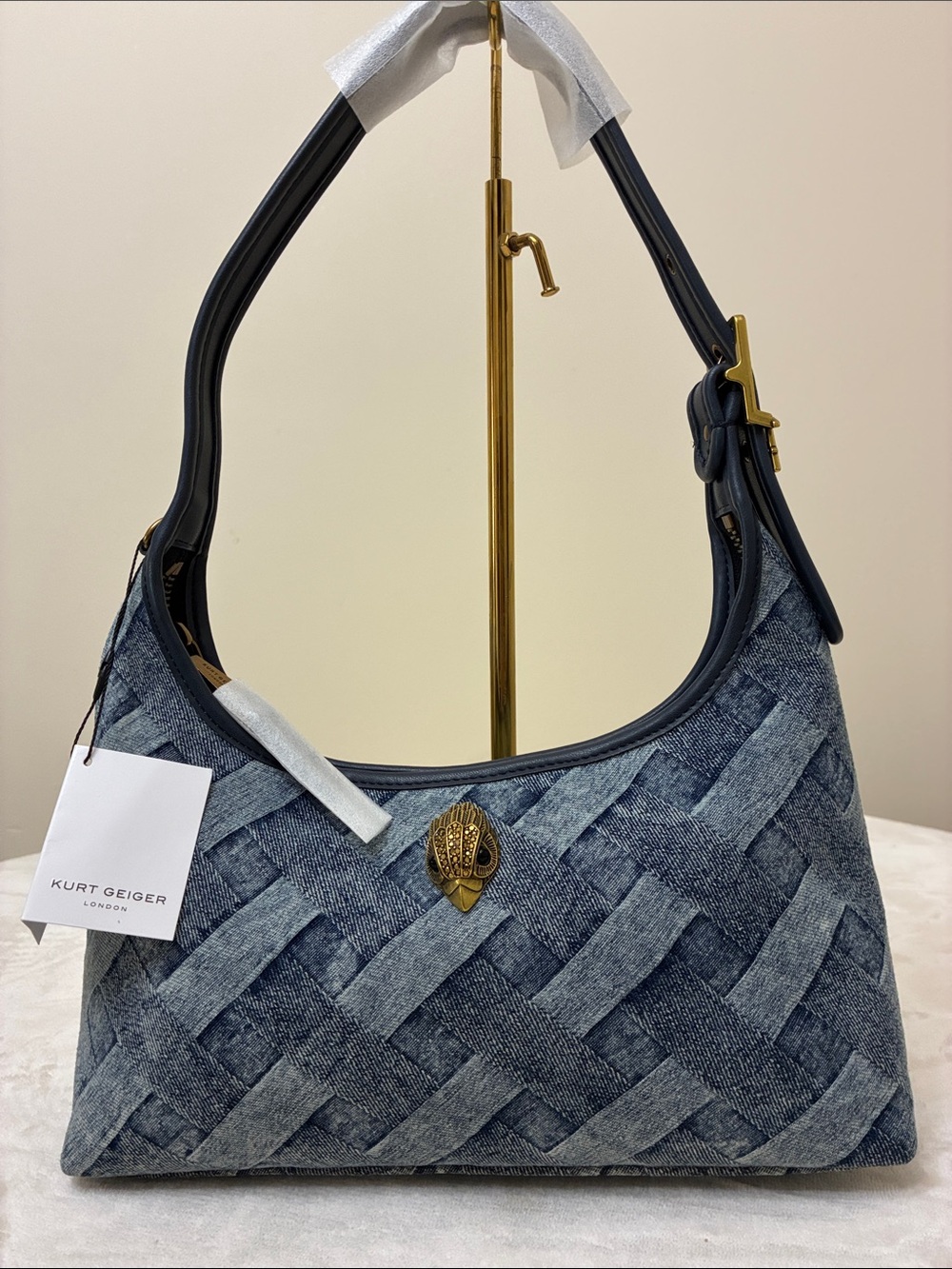 Kurt Geiger London Denim Shoulder Bag: NWT